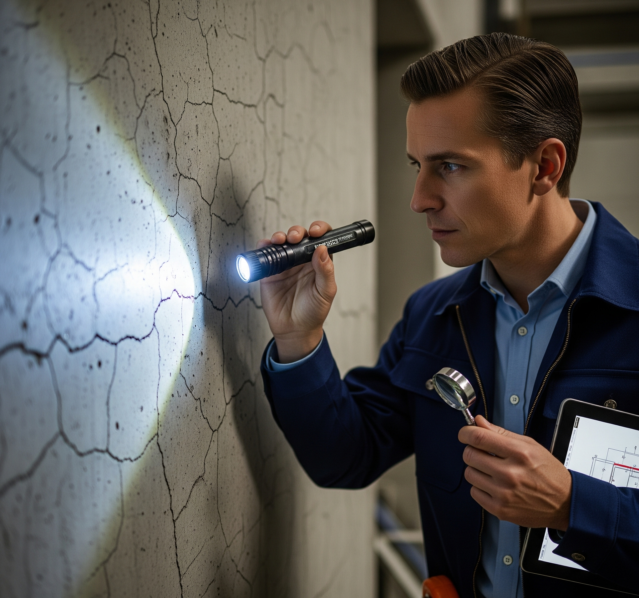 Engenheiro realizando perícia